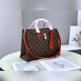 LV LU Flower tote сумка Модель： M43553 красный Эта практичная су