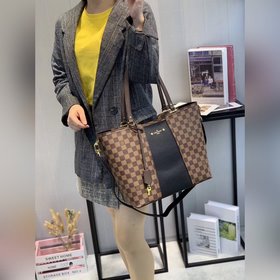 LV Новая сумка в шахматном стиле JERSEY N44041 Черный, пурпурный