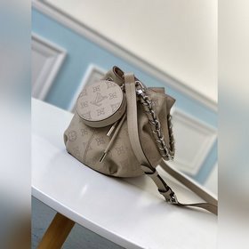 LV Модель M55798 Серая сумка-бакет Muria Изготовлена из перфориро