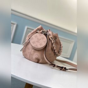 LV Модель M55798 Розовая сумка-бакет Muria Изготовлена из перфори