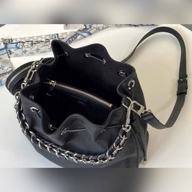 LV Модель M55798 Черная сумка-бакет Muria Изготовлена из перфорир
