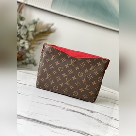 LV Модель： M64125 Красная дамская сумка Внешний слой из ткани с
