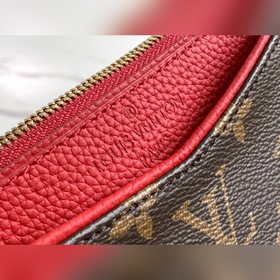 LV Модель： M64125 Красная дамская сумка Внешний слой из ткани с 