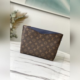 LV Модель： M64125 Синяя дамская сумка Внешний слой из ткани с по
