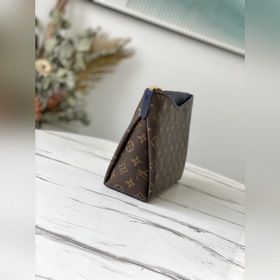 LV Модель： M64125 Синяя дамская сумка Внешний слой из ткани с по
