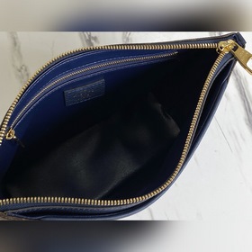LV Модель： M64125 Синяя дамская сумка Внешний слой из ткани с по