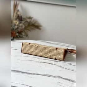 LV Артикул： M80351 Карамельный (плетеный) клатч Изготовлена из т