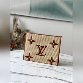 LV Артикул： M80351 Карамельный (плетеный) клатч Изготовлена из т