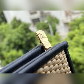 LV Артикул： M80351 Синяя (плетеная) сумка-клатч Изготовлена из т