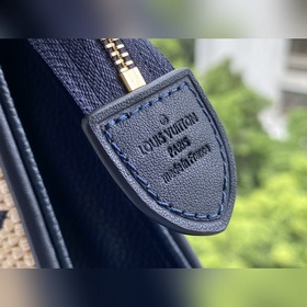 LV Артикул： M80351 Синяя (плетеная) сумка-клатч Изготовлена из т