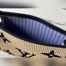 LV Артикул： M80351 Синяя (плетеная) сумка-клатч Изготовлена из т