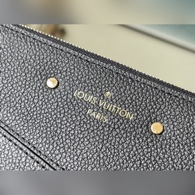 LV Модель： M81292 Черный Кожаный клатч среднего размера Изготовл