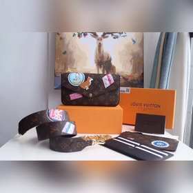 LV POCHETTE FELICIE Сумка Модель M61276 Стиль «маленькая собачка»
