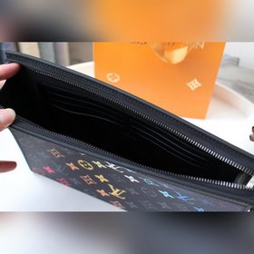 LV модель M61692 с ручной росписью виде радуги Сумка POCHETTE VO