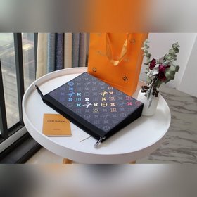 LV модель M61692 с ручной росписью виде радуги Сумка POCHETTE VO
