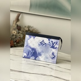 LV Артикул： M80460 Синяя сумка POCHETTE VOYAGE среднего размера