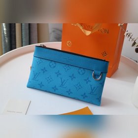LV Модель M44323 Сшитый из синих частей DISCOVERY POCHETTE Мален