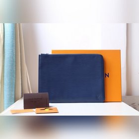 LV POCHETTE JOUR Большая сумка Модель N41501 Синий с волнистым уз