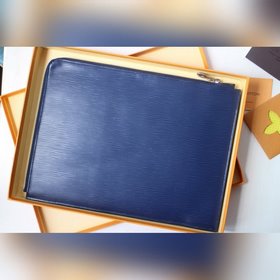 LV POCHETTE JOUR Большая сумка Модель N41501 Синий с волнистым уз