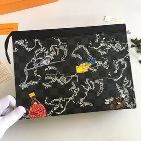 LV Модель： N41696 Сумка для туалетных принадлежностей с шелкогра