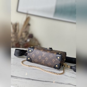 LV Модель： M45571 Черная сумка Изготовлена из парусины с кожаным