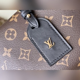 LV Модель： M45571 Черная сумка Изготовлена из парусины с кожаным