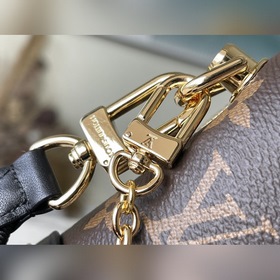 LV Модель： M45571 Черная сумка Изготовлена из парусины с кожаным