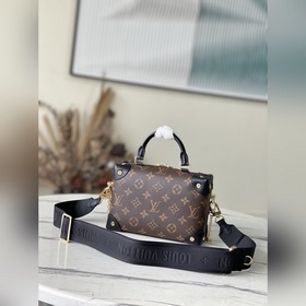 LV Модель： M45571 Черная сумка Изготовлена из парусины с кожаным