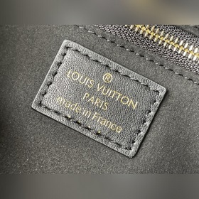 LV Модель： M45571 Черная сумка Изготовлена из парусины с кожаным