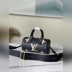 LV Артикул： M45707 Сумка Papillon BB серым шелкографическим прин
