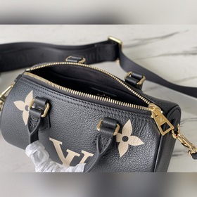 LV Артикул： M45707 Сумка Papillon BB серым шелкографическим прин