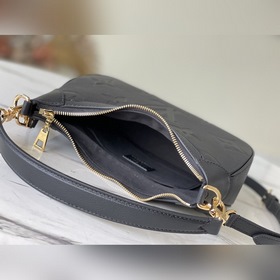 LV Модель： M46002 Черный Сумка Кожаная сумка с плавными линиями