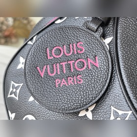 LV Модель： M46091 Черно-белая сумка BB Узор на коже создан с пом