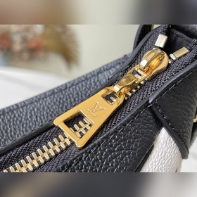LV Модель： M46091 Черно-белая сумка BB Узор на коже создан с пом