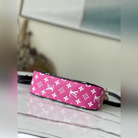 LV Модель： M46091 Черно-белая сумка BB Узор на коже создан с пом