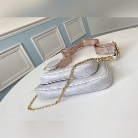 LV Модель M44823 Белый мешок через плечо из старого полотна. Комп