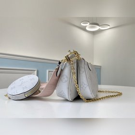LV Модель M44823 Белый мешок через плечо из старого полотна. Комп
