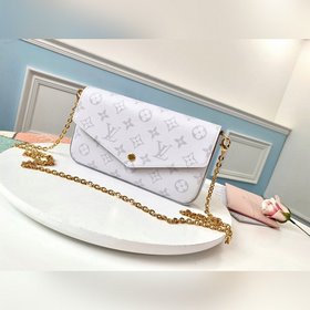 LV Модель M61276 Белая Pochette Felicie из стали Элегантная и ком