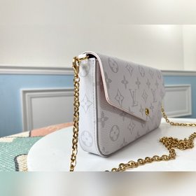 LV Модель M61276 Белая Pochette Felicie из стали Элегантная и ком