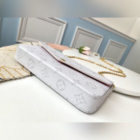 LV Модель M61276 Белая Pochette Felicie из стали Элегантная и ком