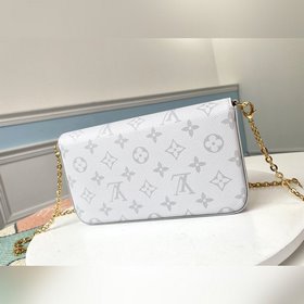 LV Модель M61276 Белая Pochette Felicie из стали Элегантная и ком