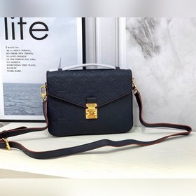 LV Модель M44071, 40780 Кожаная сумка Pochette Métis из синей кож