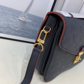 LV Модель M44071, 40780 Кожаная сумка Pochette Métis из синей кож