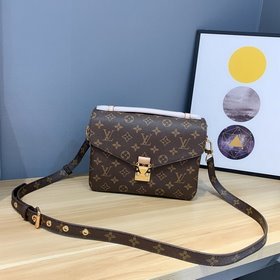 LV Сумка через плечо с отделкой из натуральной кожи Размеры： 25,0