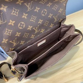 LV Сумка через плечо с отделкой из натуральной кожи Размеры： 25,0