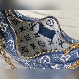 LV Артикул： M81166 Джинсовый цвет Сумка Croissant Сумка Croissa