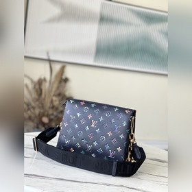 LV Артикул： M21353 Темно-синяя кожаная сумка с цепочкой Серия M5