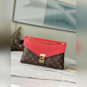 LV Модель： M41201 Красная сумка через плечо Уникальный дизайн из