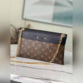 LV Модель： M41201 Черная сумка через плечо Уникальный дизайн из 