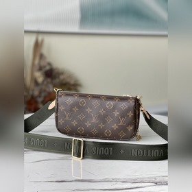LV Артикул： M44813 Зеленая сумка Сочетает в себе клатч, сумочку 